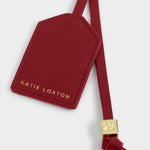 Sentiment Tag Bag Charm Keyring | Best Bestie | Crimson