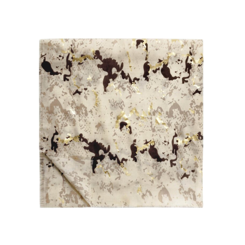 Snake Print Foil Scarf | Sand