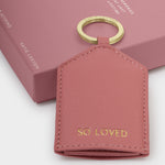 'So Loved' Hidden Photo Keyring | Raspberry Pink