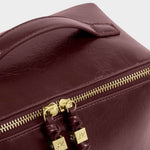 Soho Patent Crackle Makeup & Wash Bag | Cherry | Medium