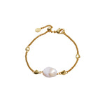Sol Waterproof Freshwater Pearl Bracelet | Gold Coated