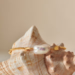 Sol Waterproof Freshwater Pearl Bracelet | Gold Coated