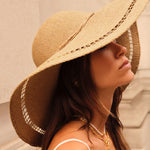 Wide Brim Floppy Straw Hat | Natural