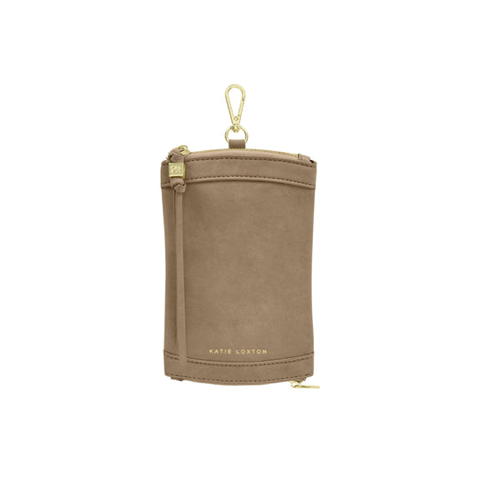 Clip-On Suedette Sunglasses Case | Taupe