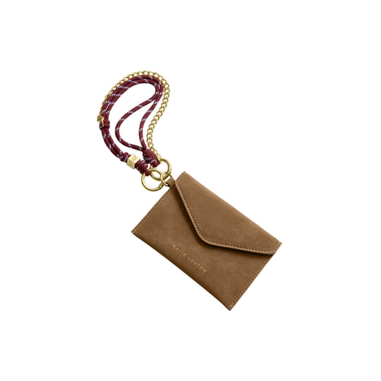 Suedette Purse with Cord | Caramel