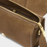 Taya Suedette Crossbody Bag | Caramel