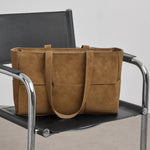 Taya Hand Woven Suedette Shoulder Bag | Caramel