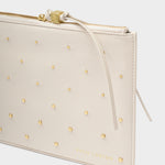 Studded Tassel Charm Pouch | Off White