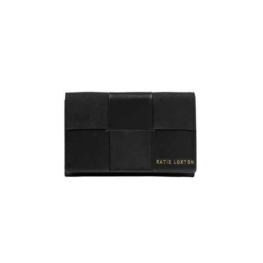 Taya Woven Suedette Purse | Black