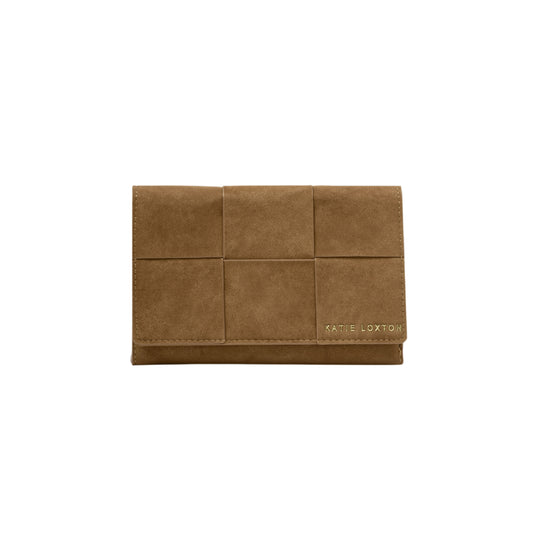 Taya Woven Suedette Purse | Caramel