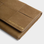 Taya Woven Suedette Purse | Caramel