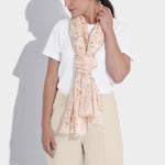 Terrazzo Foil Print Scarf | Pink & Gold