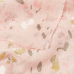 Terrazzo Foil Print Scarf | Pink & Gold