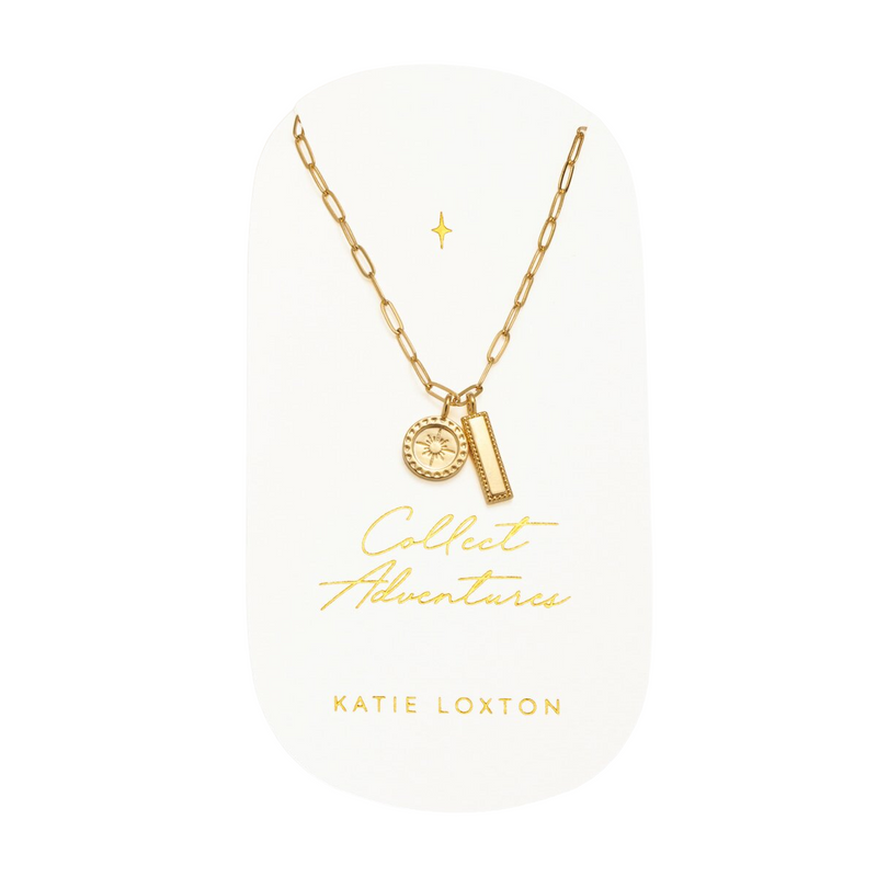 Waterproof 'Collect Adventures' Charm Necklace | Gold Plated