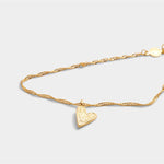 Waterproof 'Friendship' Heart Bracelet | Gold Plated