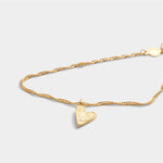 Waterproof 'Friendship' Heart Bracelet | Gold Plated