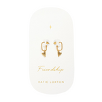 Waterproof 'Friendship' Heart Hoop Earrings | Gold Plated