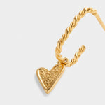 Waterproof 'Friendship' Heart Hoop Earrings | Gold Plated