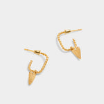 Waterproof 'Friendship' Heart Hoop Earrings | Gold Plated