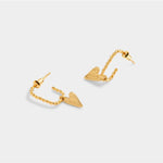 Waterproof 'Friendship' Heart Hoop Earrings | Gold Plated
