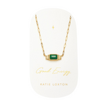 Waterproof 'Good Energy' Malachite Necklace | Gold Plated