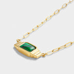 Waterproof 'Good Energy' Malachite Necklace | Gold Plated