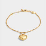 Waterproof 'Love' Heart Bracelet | Gold Plated