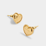 Waterproof 'Love' Heart Earrings | Gold Plated