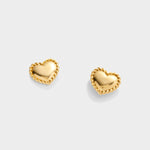 Waterproof 'Love' Heart Earrings | Gold Plated