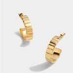 Waterproof 'Optimism' Amulet Hoop Earrings | Gold Plated