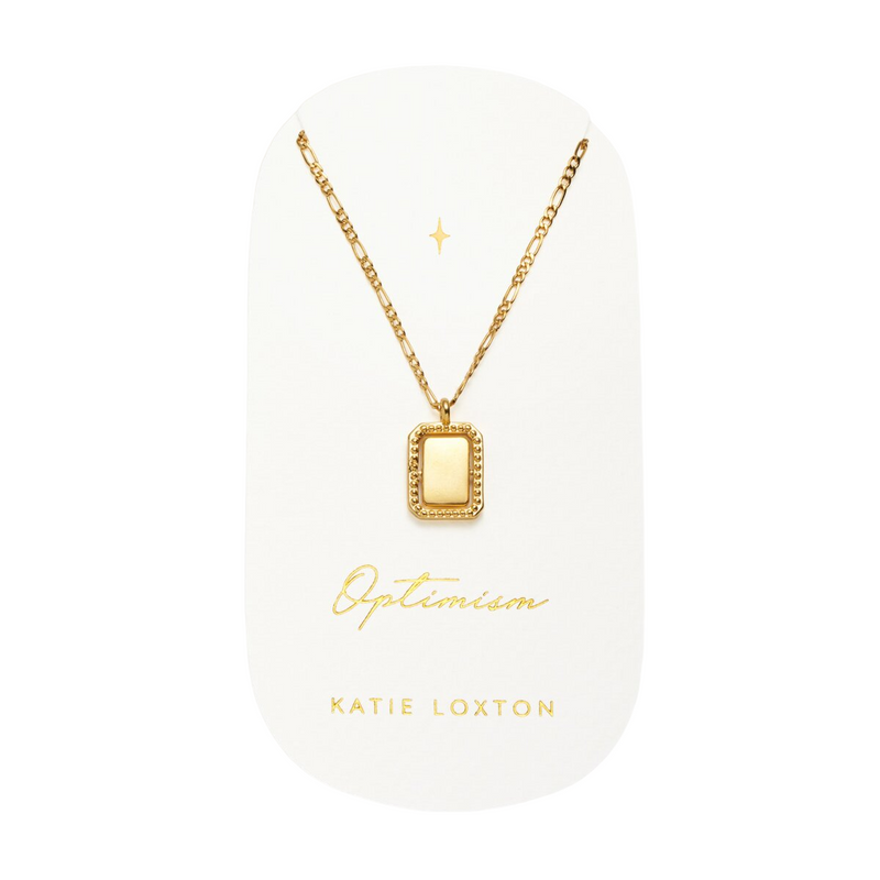 Waterproof 'Optimism' Spinning Amulet Necklace | Gold Plated