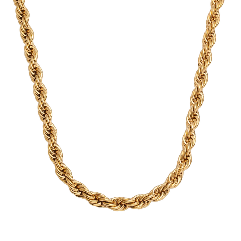 Waterproof Reine Rope Necklace | Gold Plated