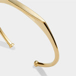 Waterproof Signet Bangle | Gold Plated