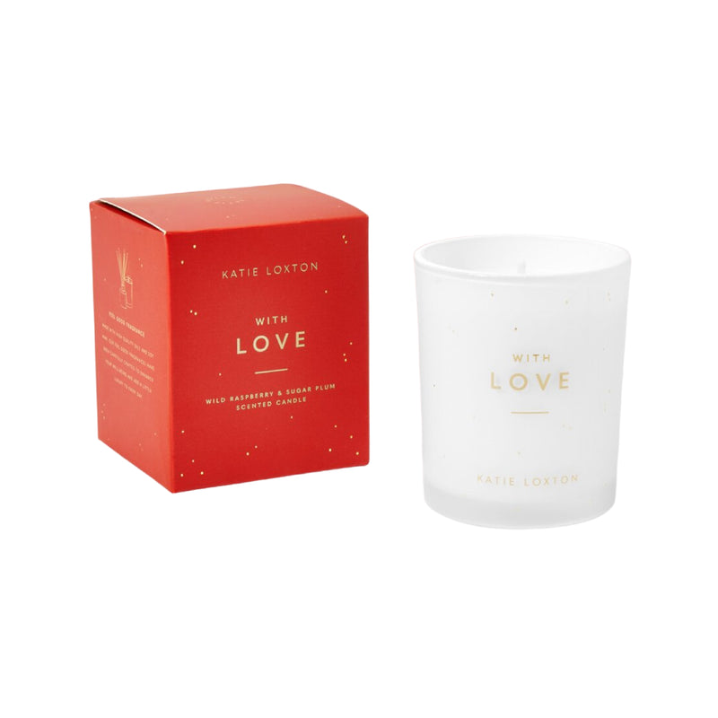 'With Love' Sentiment Candle | Wild Raspberry & Sugar Plum