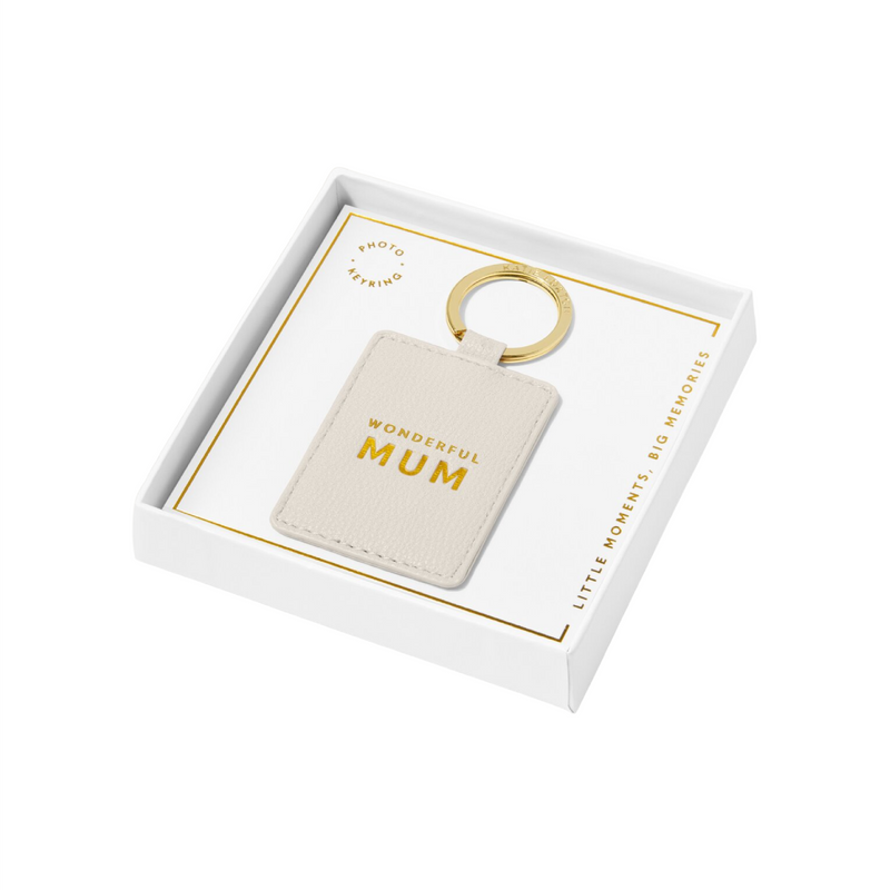 'Wonderful Mum' Boxed Photo Keyring | Off White