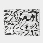 Zebra Foil Print Scarf | Black, White & Silver