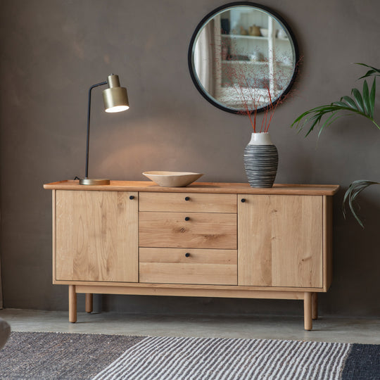 Kingham 3 Drawer Oak Sideboard | Natural