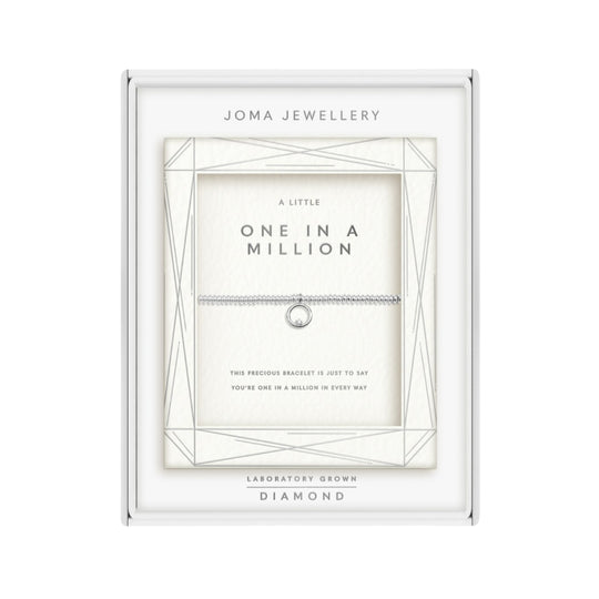 Laboratory Grown Diamond A Little 'One In A Million' Bracelet | Silver Plated