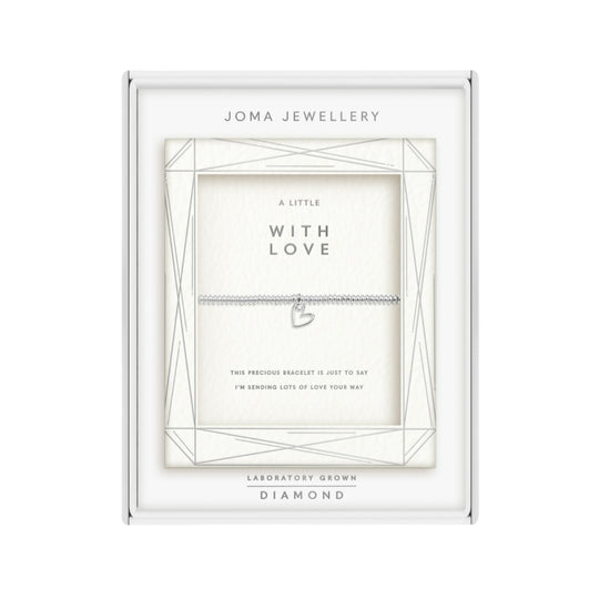 Laboratory Grown Diamond A Little 'With Love' Bracelet | Silver Plated