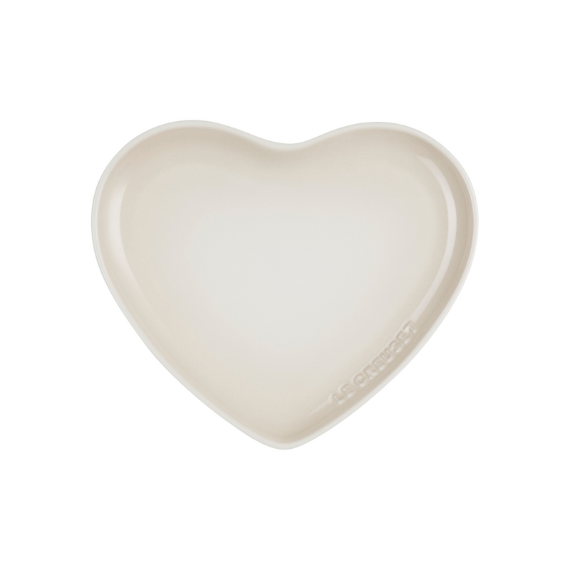 Stoneware Heart Plate | Meringue | 23cm