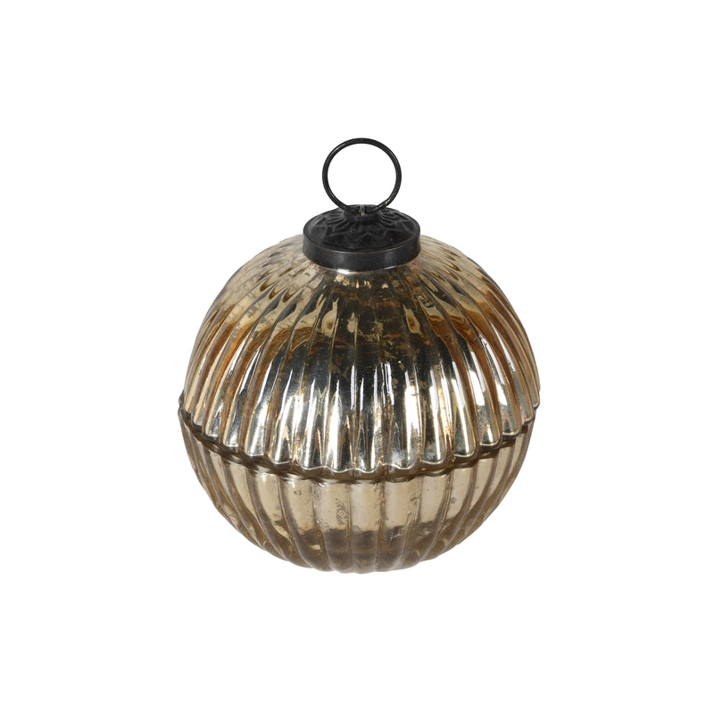 Balsam & Cedar Candle Pot with Lid | Gold | Small