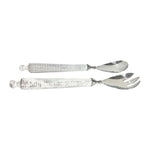 Stripe Salad Server Set | Mango Wood | 2 Piece