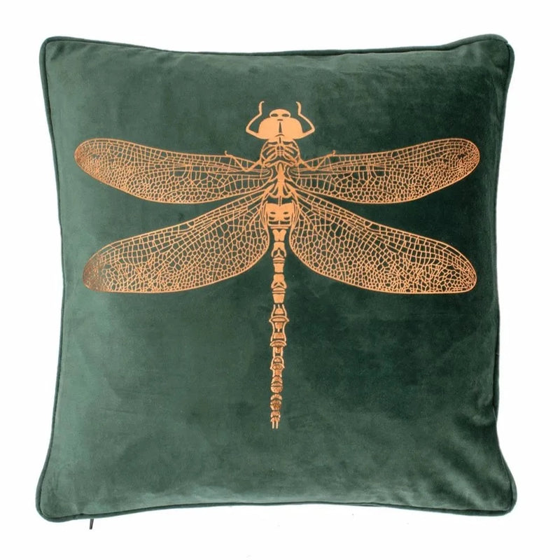 Dennis Dragonfly Cushion | Green Copper Mix | 43x43cm