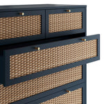 Bordeaux 6 Drawer Chest | Blue/Natural