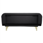 Burlington Velvet Sofa Bed | Black/Brushed Gold