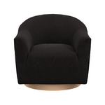 Daphne Boucle Swivel Chair | Black