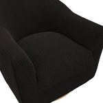 Daphne Boucle Swivel Chair | Black
