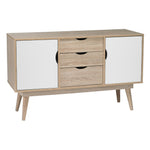 Scandi 2 Door Sideboard | White Oak