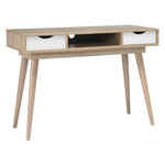 Scandi 2 Drawer Desk | White Oak