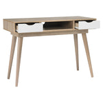 Scandi 2 Drawer Desk | White Oak